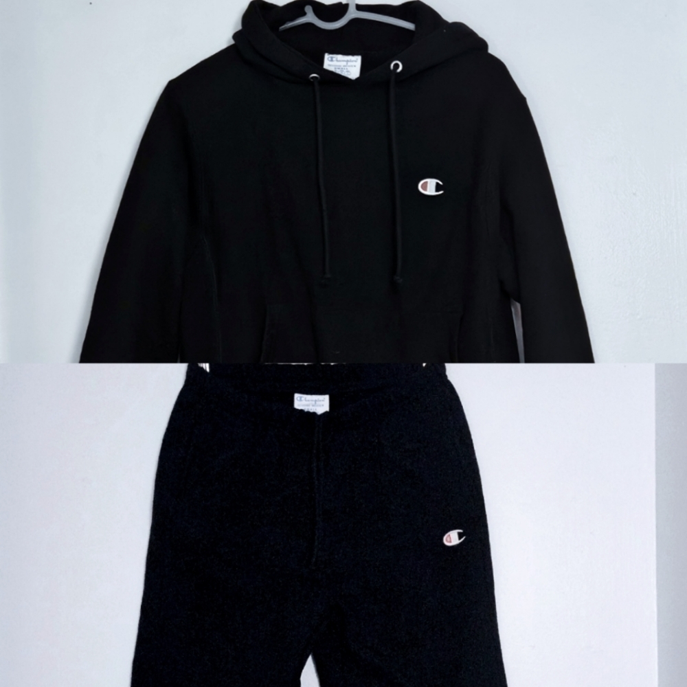Champion reverse weave set hoodie sweatshirt joggers Small